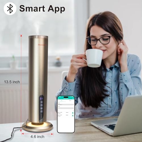Waterless Hotel Scent Diffuser Waterless Essential Oil Aromatherapy Diffuser with Timer, 1500 Sq Ft Coverage Fit for Home, Office, Large Space, Bedroom & Spa-Champagne - Image 4