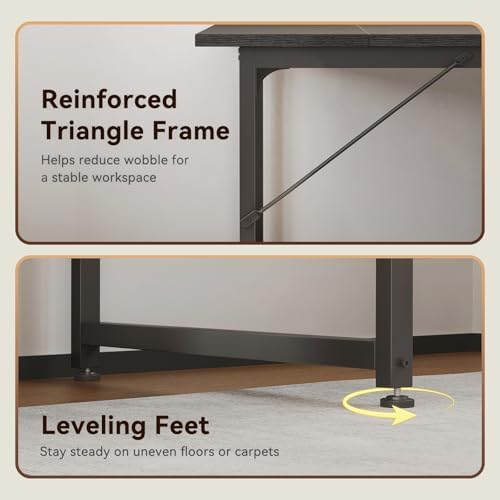 Coleshome 79 Inch Computer Desk with Power Outlet - Image 6