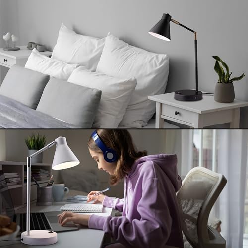 O'Bright Astrum - LED Desk Lamp with Dual USB Charging Ports, 100% Metal, 270 Degree Swivel Arms, Soft White Light (3000K), Bedside & Home Office Table Lamp, ETL Listed, Antique Brass Finish - Image 7