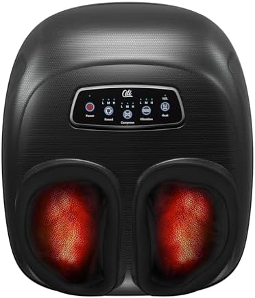 CILI 4-in-1 Foot Massager with Heat,Vibraion,Deep 3D Shiatsu,Compression,Rolling Feet Massager FSA Eligible HSA,Big Size 13" for Men Women Home Office Foot Pain Relief (Toe-Touch Control) Gifts Mom by CILI