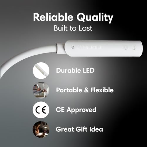 Reliable UberLight Flex LED Task Light with Clamp, 9 Light Settings, White - Image 5
