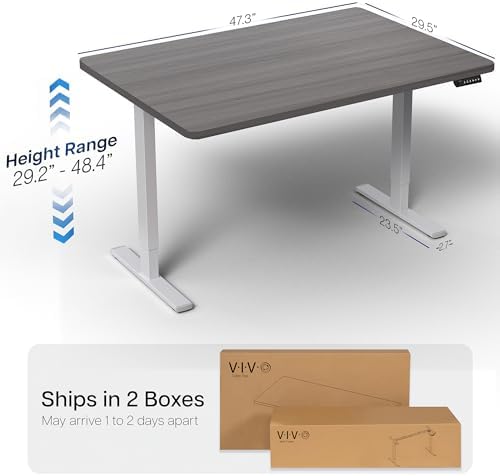 VIVO Dark Gray 48 x 30 in Standing Desk, DESK-KIT-1G5G - Image 3