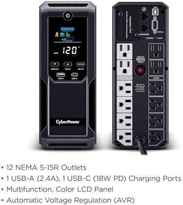 CyberPower BRG1500AVRLCD2 Intelligent LCD UPS Battery Backup - Image 5