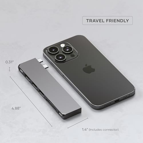 Satechi 7-in-1 USB-C Hub Pro Slim, 4K HDMI, USB 3.2 Gen 2, Space Gray - Image 6