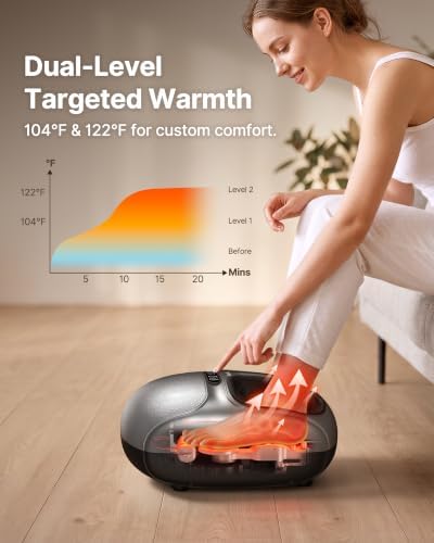 Shiatsu Foot Massager with Heat and Air Compression for Plantar Fasciitis - Image 4