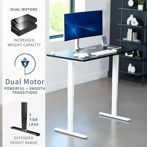VIVO Black 55 x 28 in Standing Desk, DESK-KIT-2W55B - Image 4