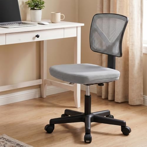 Sweetcrispy Small Armless Desk Chair, Mesh Rolling Office Chairs - Image 6