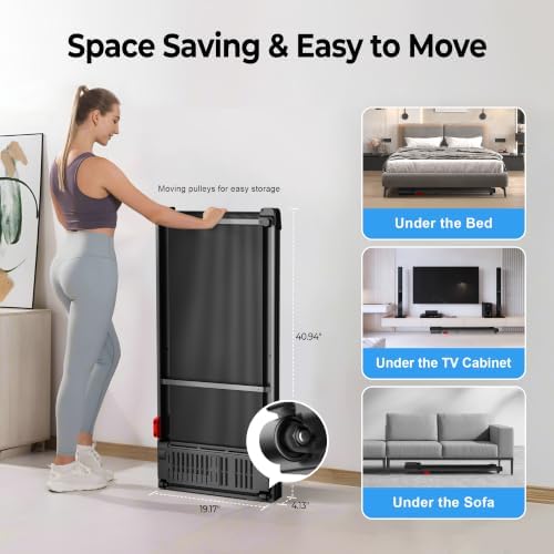 Walking Pad Treadmill for Home - Under Desk Treadmills Mini Portable Walking Running Machine Slim Compact Small Lightweight - Image 7