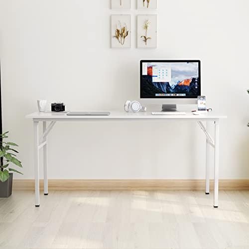 Need Home Office Desk - 62 Inches Large Computer Desk Sturdy Black Table Foldable Desk Gaming Computer Table No Assembly Required AC5DW(157.5 * 60) - Image 2