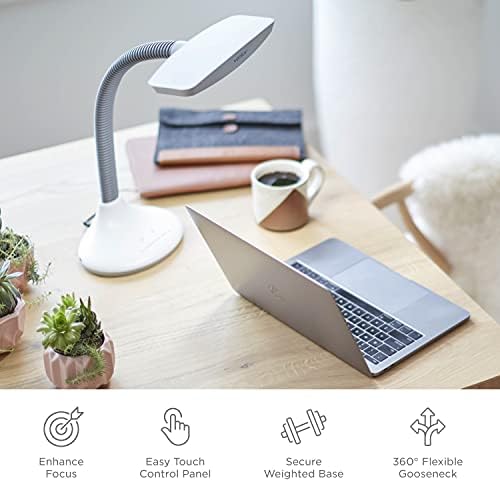 Verilux SmartLight Full Spectrum LED Desk Lamp with Adjustable Brightness - Image 3
