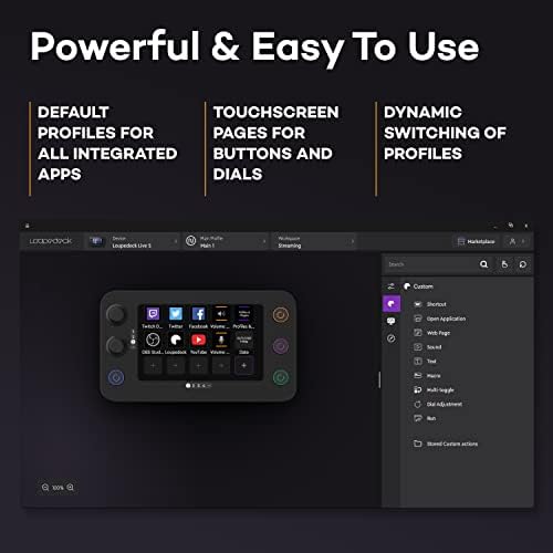 Loupedeck Live S - The Streaming Console for Desktop Productivity, Full Stream Control and Content Creation with Customizable LED Touchscreen Buttons, Dials and RGB Buttons, Works with PC and Mac - Image 5