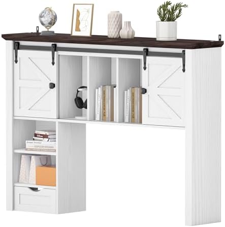 Large Desktop Bookshelf, 47.2''W Desk Shelf by Homiflex