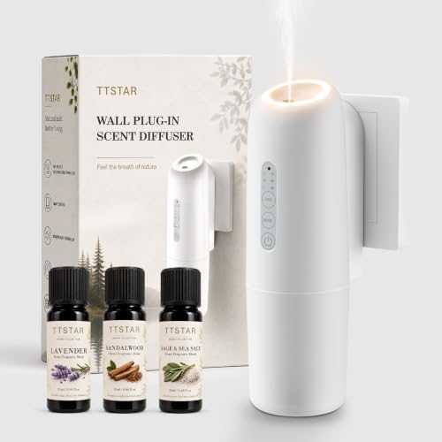 TTSTAR Wall Plug-in Waterless Diffuser with App Control & 3 Essential Oils by ttstar