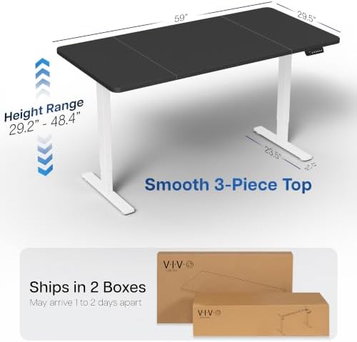 VIVO Black 60 x 30 in Standing Desk, DESK-KIT-1W6B-30 - Image 4