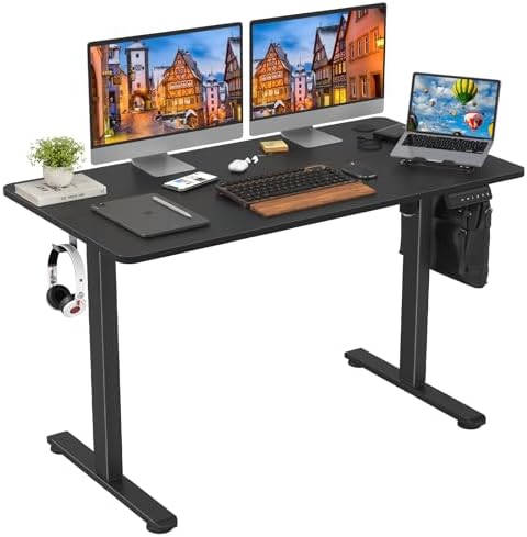 STARY Electric Standing Desk Adjustable Height Sit Stand Home Office Desk with Splice Board by STARYHavenLiving