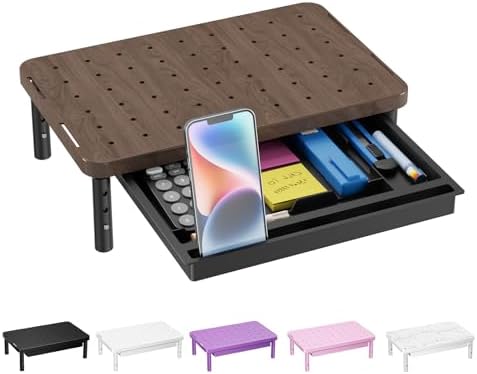 WALI Computer Monitor Stand with Storage, Monitor Riser 3 Height Adjustable by WALI