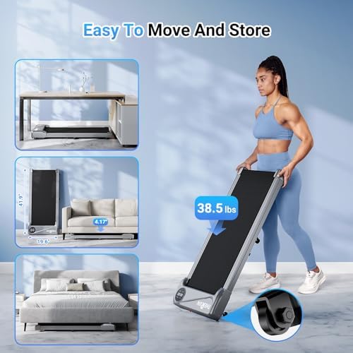 THERUN Walking Pad with 40" Longer Belt Under Desk Treadmill 300LBS Weight - Image 7