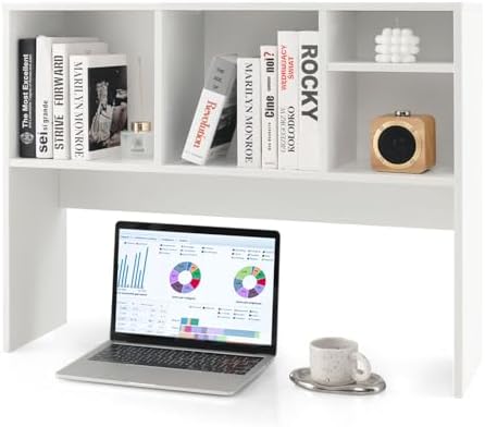 Desktop Bookshelf, 3-Tier Wood Countertop Bookcase with 5 Shelves by SILKYDRY