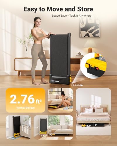 THERUN Double-Sided Walking Pad Treadmill with Incline, Easy-Flip 2-in-1 for Walking & Foot Massage, Quiet Under Desk Machine with Remote & LED Display for Home & Office Use - Image 6