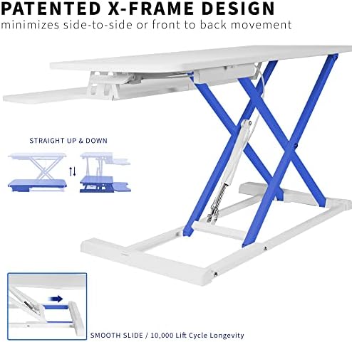VIVO White 32 in Standing Desk Converter, DESK-V000KW - Image 5