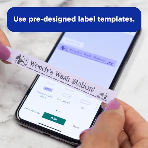 Brother P-Touch Cube Smartphone Label Maker, Bluetooth Wireless Technology, Multiple Templates Available, Apple & Android Compatible - Blue, 2.5 x 4.6 x 4.6 inches - Image 6
