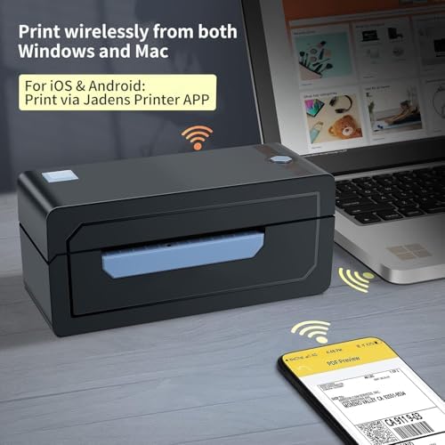 JADENS Bluetooth Thermal Shipping Label Printer, Wireless 4x6 Label Printer - Image 2