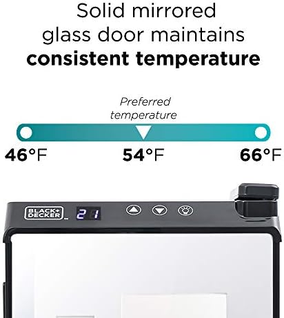BLACK+DECKER 8-Bottle Thermoelectric Wine Chiller, BD60326, Mirrored Door - Image 6