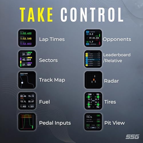 SimSport Gadget 6.8 Inch Touchscreen Combo for Stream Deck 16-Keys Sim Racing Aluminum Profile Rig (MK1) - Image 4