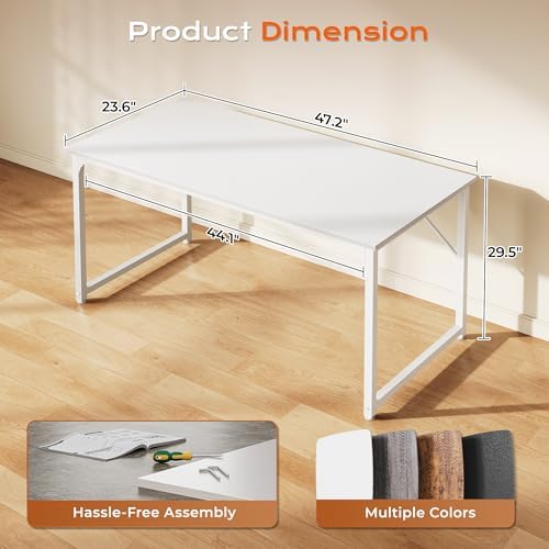PRAISUN 47 X 24 Inch Computer Desk with Deeper Desktop - Image 2