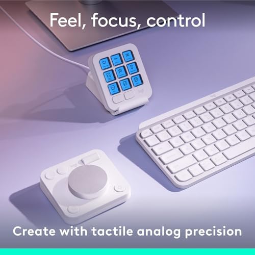 Logitech MX Creative Console 9 Customizable Keys - Pale Grey - Image 6