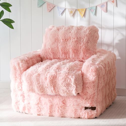 MAXYOYO Kids Bean Bag Chair, Comfy Upholstered Bean Bag Sofa with Filler by MAXYOYO