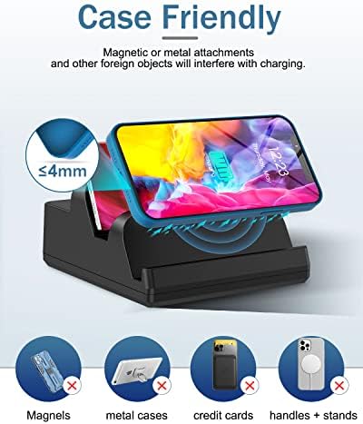 Wireless Charging Station with 6 USB Ports, 8 in 1 15W Dual Wireless Charger Station, 2 QC/2 PD USB Fast Charging Station, 80W Phone Charger for iPhone14/13/12/11/X/Samsung/Android/iWatch - Image 5