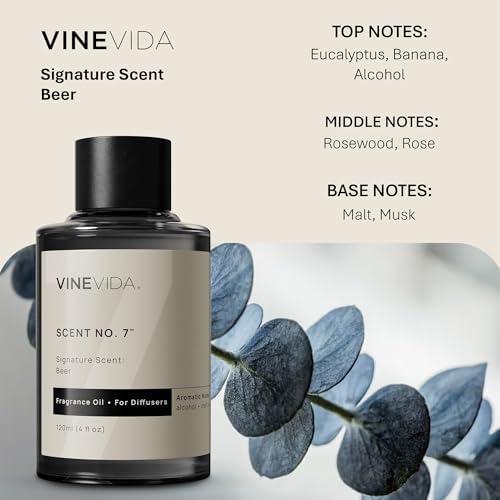 VINEVIDA [4 Fl Oz] Beer Fragrance Oil for Cold Air Diffusers, Essential Oils for Diffuser Oil Refill & Air Freshener Room Spray - Image 2