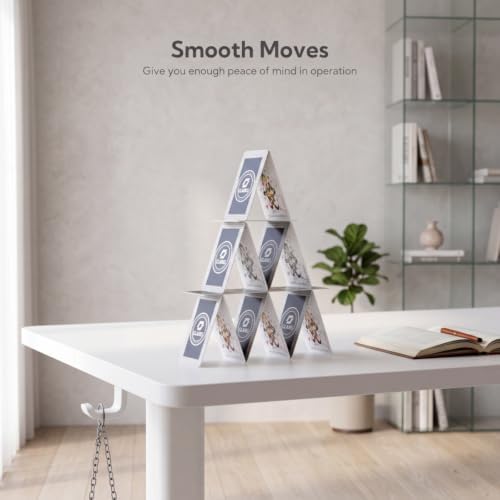 Claiks Electric Standing Desk 40x24 Inch Adjustable Desk, White - Image 5