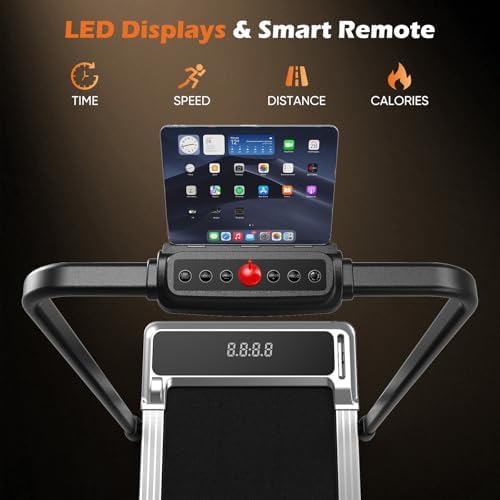 Sweetcrispy Walking Pad Treadmill for Home Office, Compact Quite Under-Desk Treadmills with Adjustable Speed and Remote Control, Portable & Slim Design for Workouts Fitness - Image 5