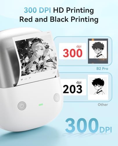 NIIMBOT B2 PRO Label Maker, 300DPI HD Thermal Photo Label Printer, Silver - Image 3