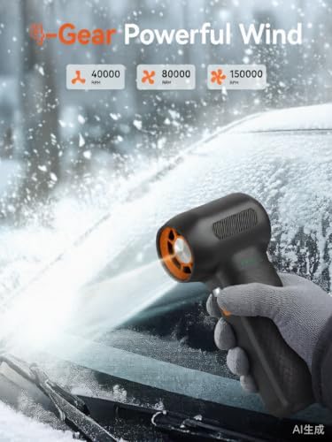 X3 PRO Compressed Air Duster-150000RPM Super Power Electric Air Duster, 4-Gear Adjustable Mini Blower with Fast Charging, Dust Blower for Computer, Keyboard, House, Outdoor and Car - Image 5