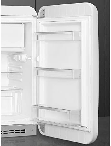 Smeg FAB10 50's Retro Style Aesthetic Refrigerator with 4.48 Cu Total Capacity, 2 Glass Shelves, LED Internal Light, 22-Inches, White Left Hand Hinge Made In Italy - Image 4
