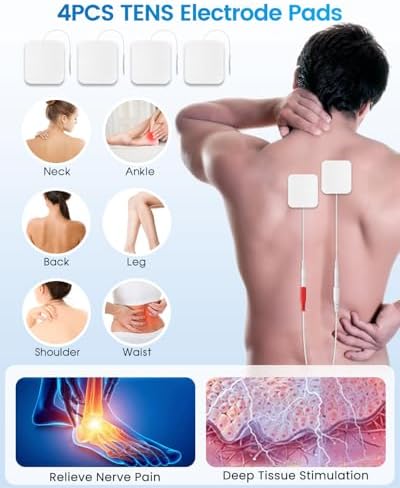 EMS Foot Massager for Neuropathy with 4 TENS Unit Muscle Stimulator Pads - Image 4