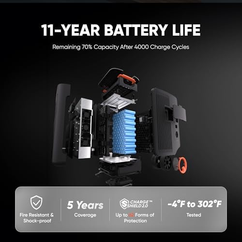 Jackery Solar Generator 5000 Plus Portable Power Station, 5040Wh LiFePO4, 7200W 120V/240V AC Output, Expandable to 60kWh, Essential Home Backup for Power Outages (Solar Panel Optional) - Image 4