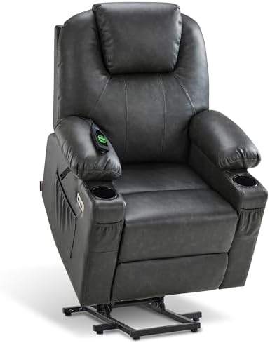 MCombo Small Power Lift Recliner Chair for Elderly, Heat and Massage 7141 by MCombo