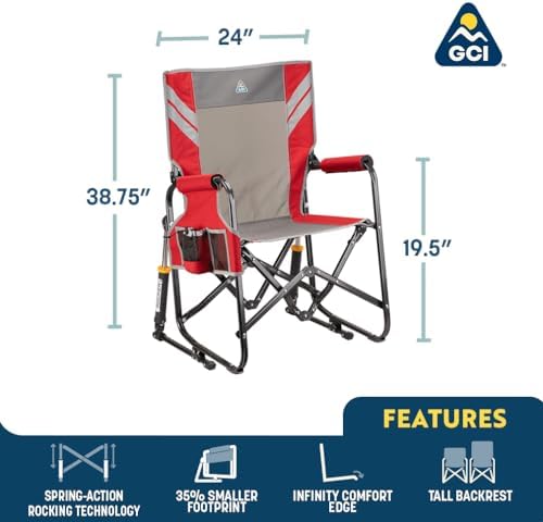 GCI Outdoor Stowaway Rocker - Navy Topo - Image 2