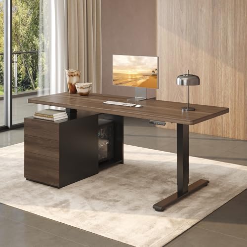FLEXISPOT 71" Executive Standing Desk with Drawers & CPU Cabinet by Unknown