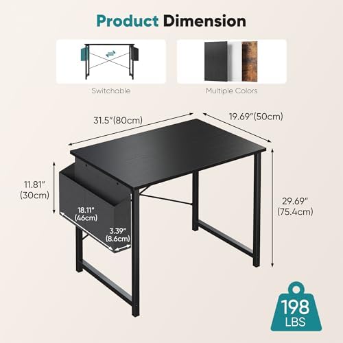 OLIXIS Small Computer Desk, 31 Inch Gaming Desks for Home Office - Image 3