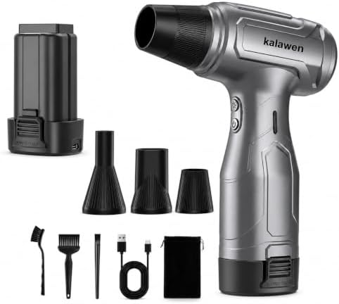 Professional Compressed Air Duster, 2 Swappable Battery High-Power by Kalawen