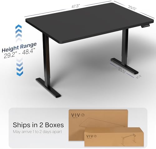 VIVO Black 48 x 30 in Standing Desk, DESK-KIT-1B5B - Image 4