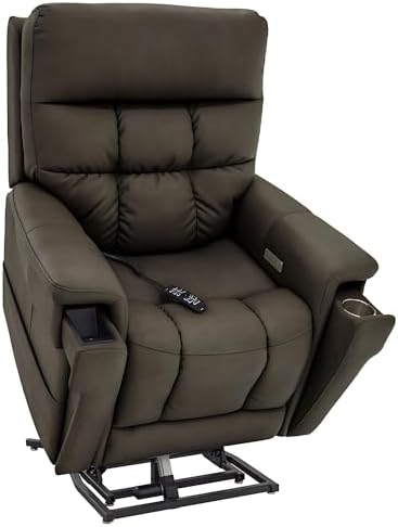 Pride Viva Lift Ultra Power Recliners - Lift Chair for Adults, 400 Lbs Weight Capacity, Lithium Battery Backup, 20" W x 18" D Comfort Seat, Small, Capriccio Smoke - PLR4955S by PrideMobility