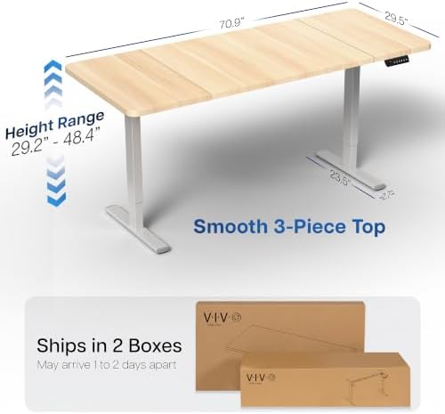 VIVO Light Wood 71 x 30 in Standing Desk, DESK-KIT-1G7C - Image 3