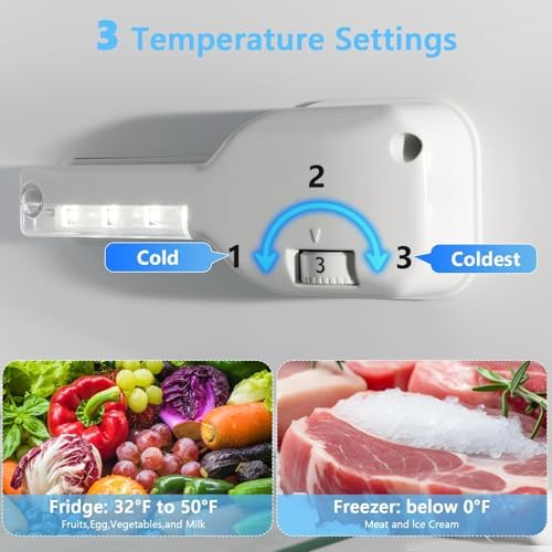 4.5 Cu.Ft Mini Fridge With Freezer for Bedroom Office, White - Image 3
