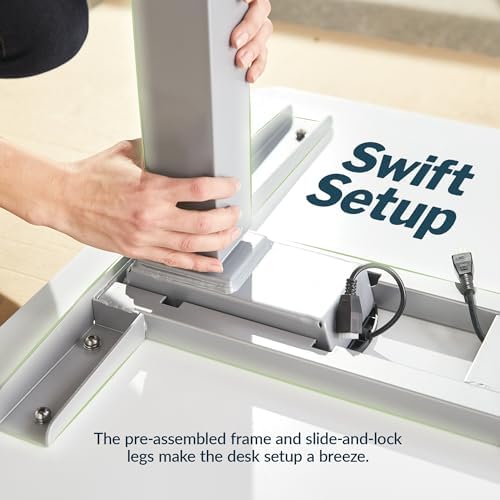 Vari ComfortEdge Electric Standing Desk – 48x30 – White/Silver - Image 4